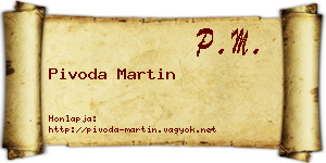 Pivoda Martin névjegykártya